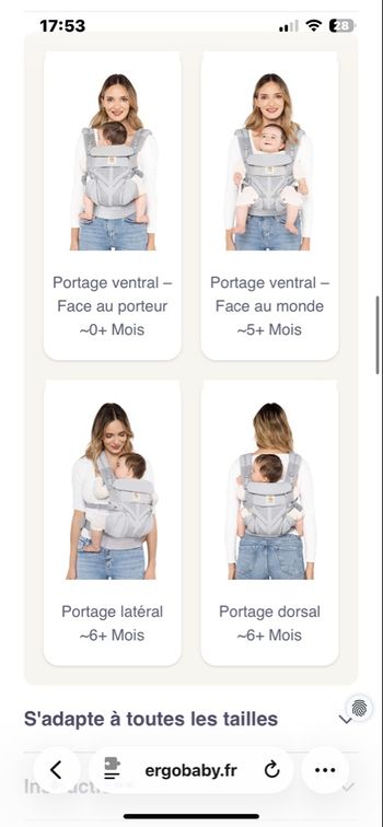 Porte bébé ergobaby