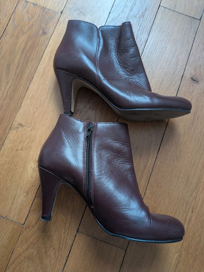 Chaussures boots bottines courtes cuir pointure 37 - photo numéro 3
