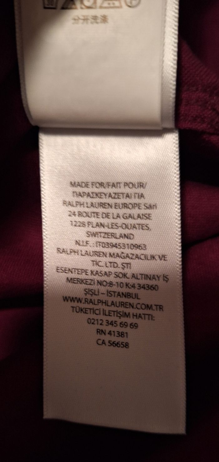 Chemise Ralph Lauren couleur burgundy taille M neuve - photo numéro 8