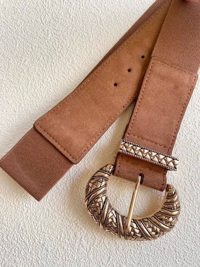 Ceinture élastique marron été - photo numéro 2