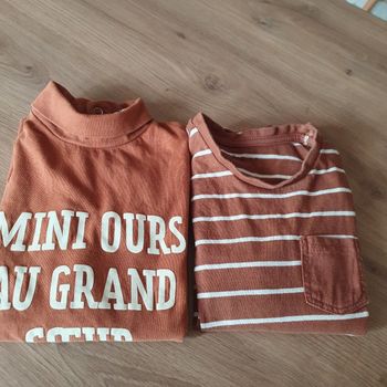 Lot de 2 maillots manches longues Gemo 4 ans 
