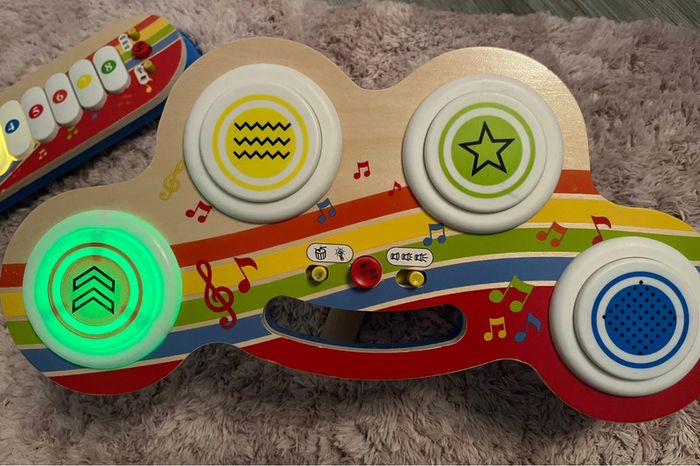 Ensemble de musique xylophone et tambour en bois Playtive - photo numéro 4