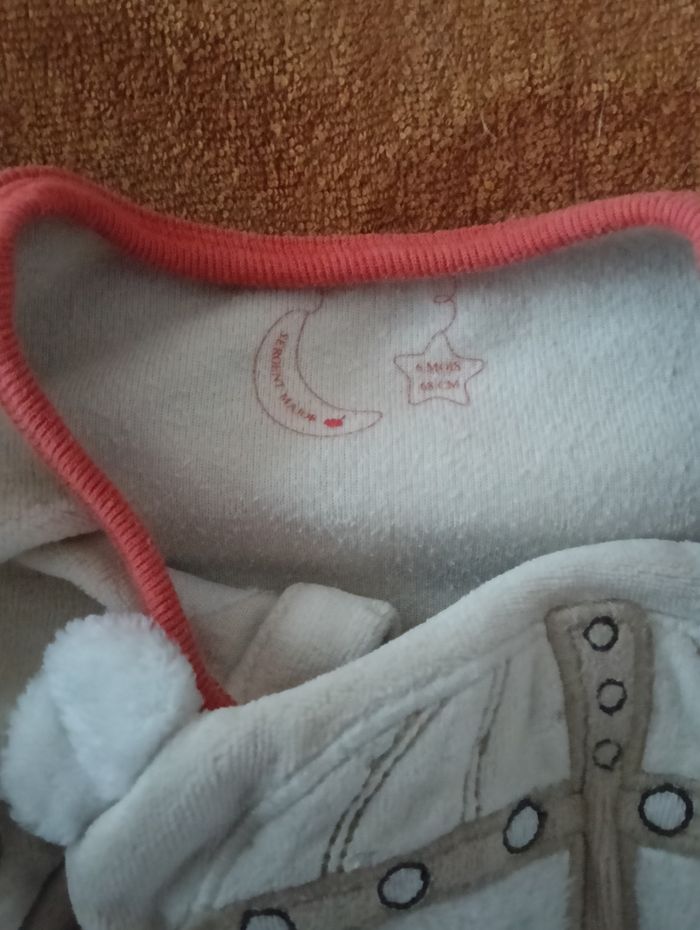 Lot 5 pyjamas velours 3 mois - photo numéro 8