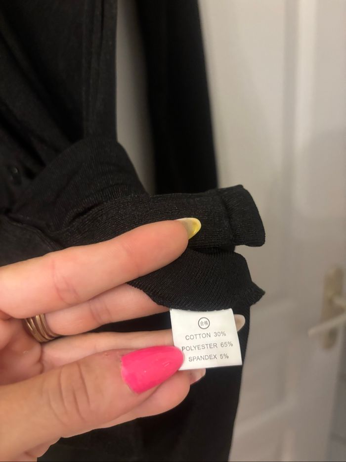 Robe moulante manches longues drapée S - photo numéro 6