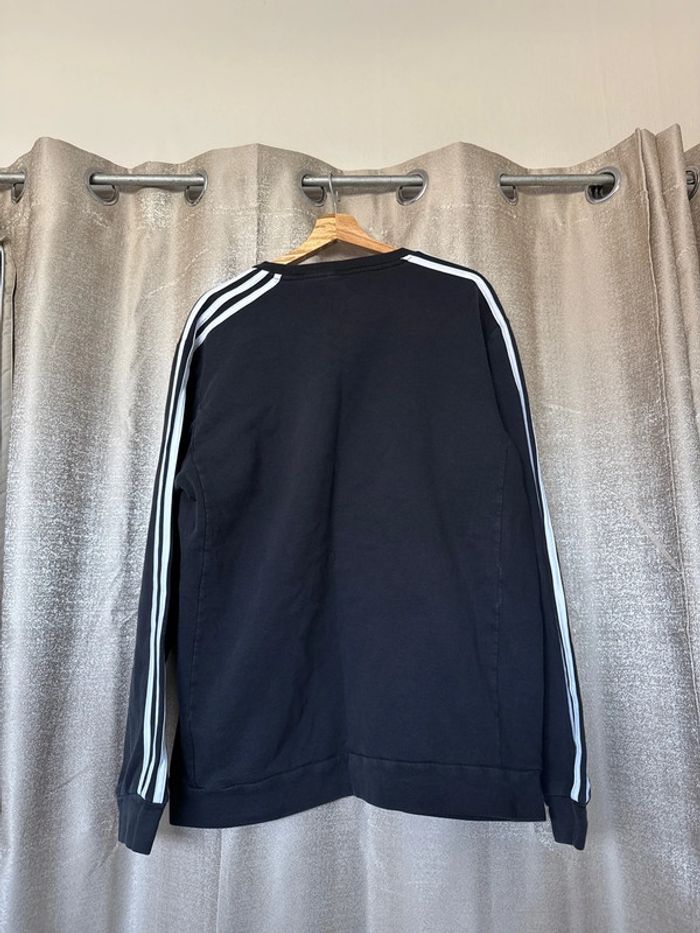 Sweat Adidas noir à bandes blanches – Taille L – Bon état - photo numéro 6