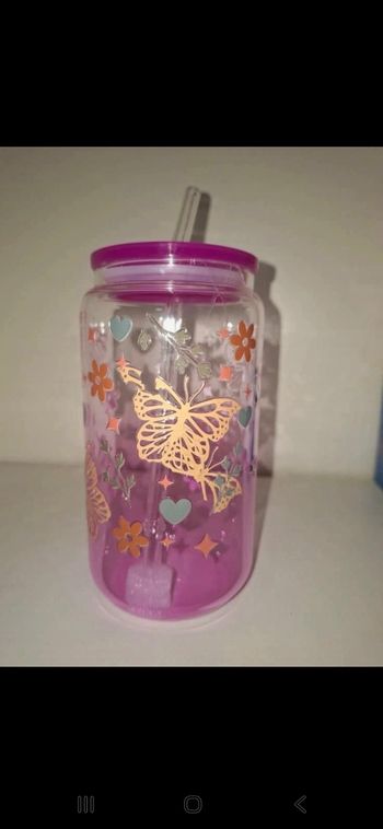 Verre papillon  en verre