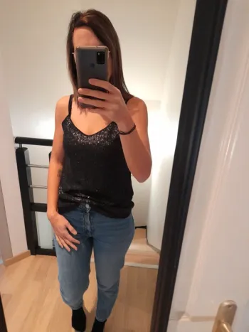 Top à sequins zara taille S