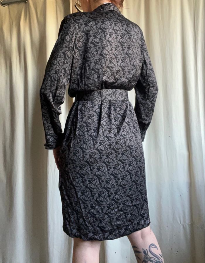 Sublime robe midi Laura Ashley vintage made in UK 🇬🇧 witchy classy - Taille M - photo numéro 5