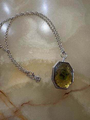 Collier chaîne avec bijoux médaillon S serpent