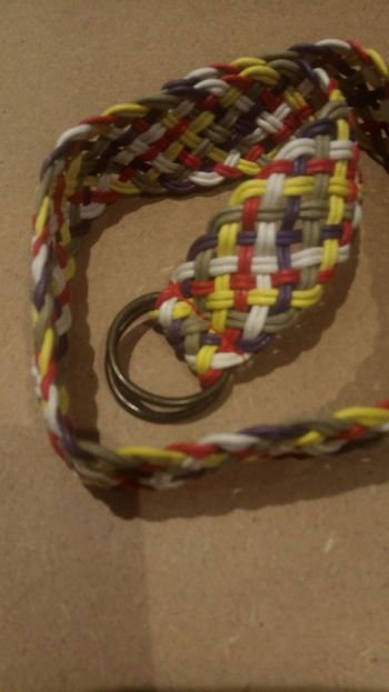 Ceinture tressée multicolore  taille 70 cm