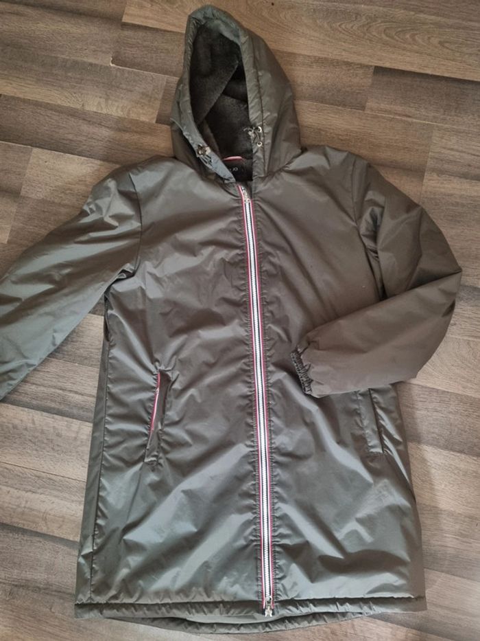 Parka longue imperméable fourrée kakie. Taille L. Laura Jo. Comme neuve
