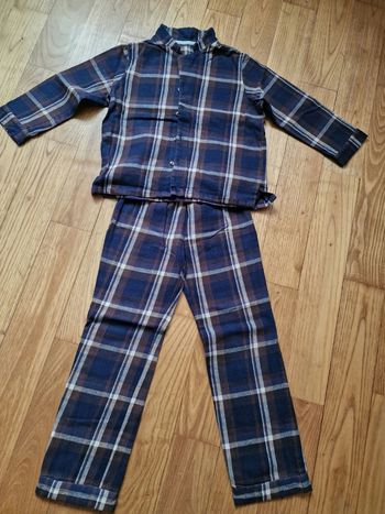 🌙 Pyjama en flanelle fait main – garçon 6 ans 🌟