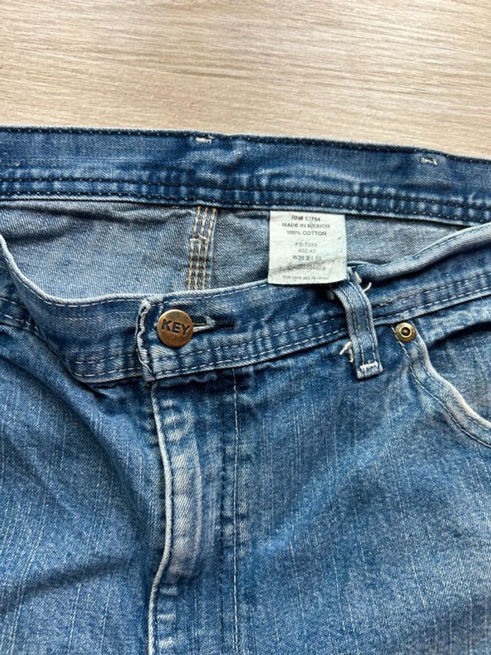 Jean Vintage KEY Carpenter W38 L29 – 100% Coton – Made in Mexico - photo numéro 4