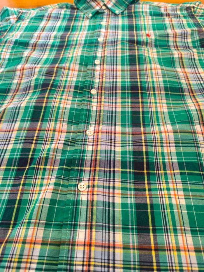 Chemisette Ralph Lauren - Custom Fit - Logo brodé rouge - Vert, noir - Taille XL - photo numéro 5