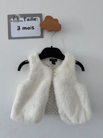 Gilet doux - taille 3 mois 🌸