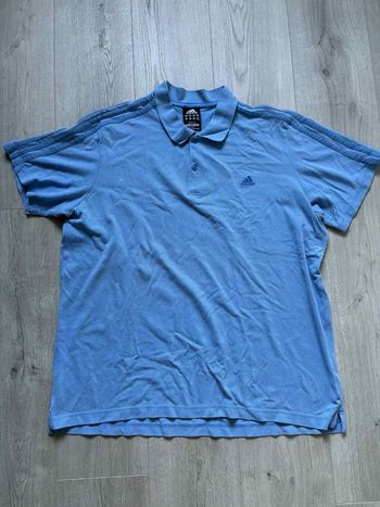 Polo bleu clair Adidas XXL