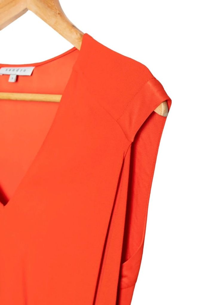 Robe Sandro Paris – rouge orangé - photo numéro 5