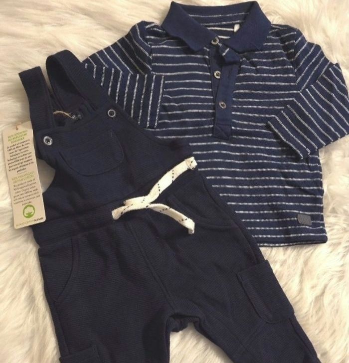 Neufs (non portés) 🤩😍🥰💙superbe ensemble salopette et polo 3 mois garçon 💙🥰😍