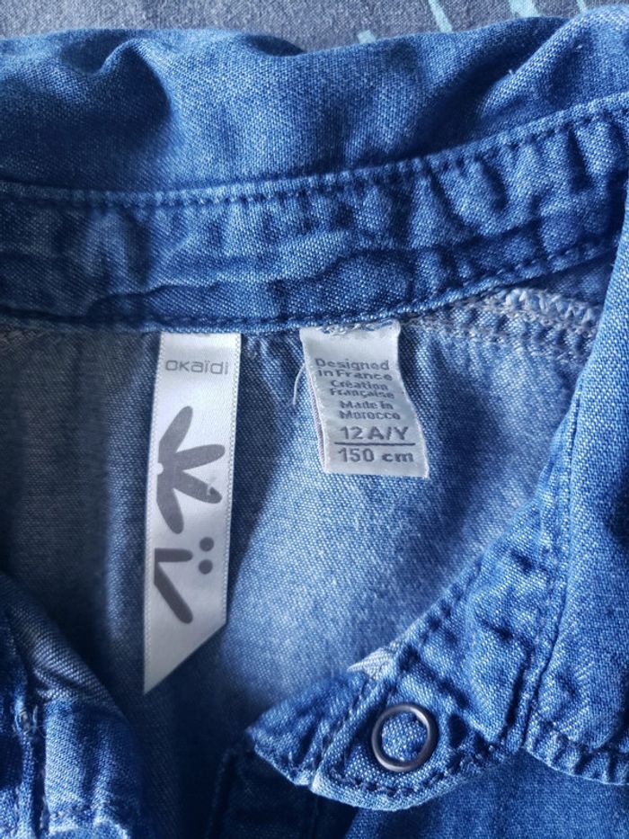 Chemise en jean fille okaidi 12 ans - photo numéro 2