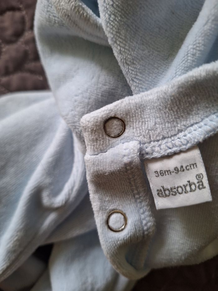 Lot de 2 grenouillères bébé absorba Velours 36 Mois - photo numéro 10