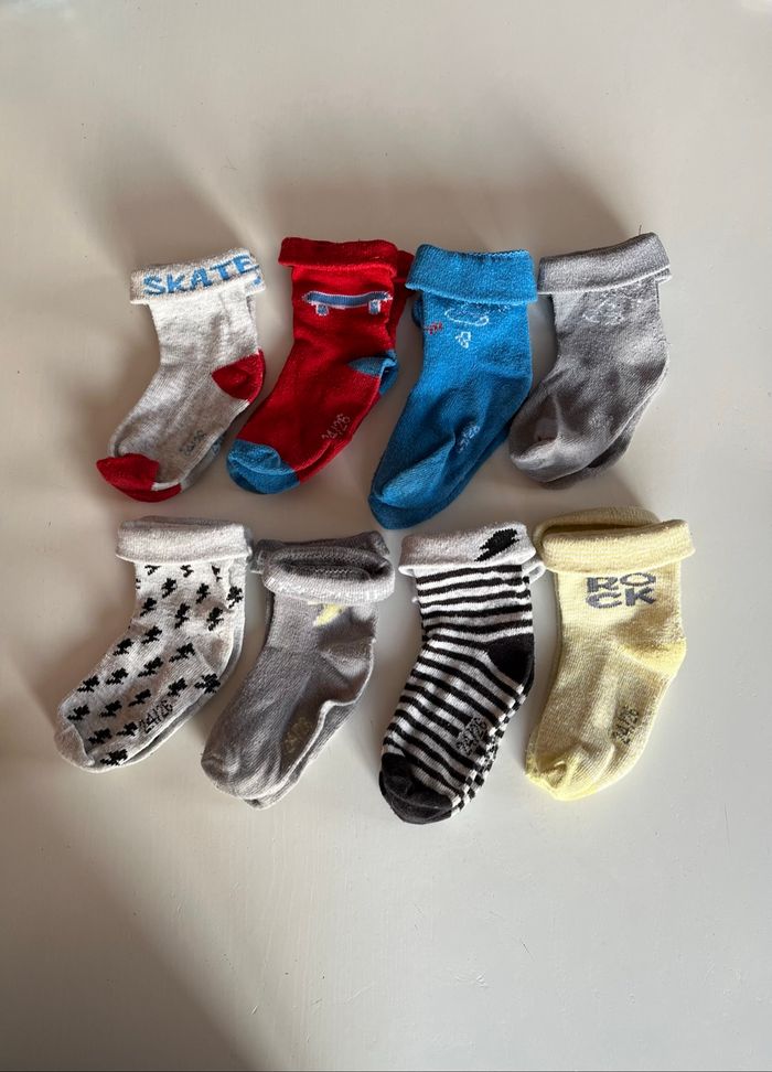 Lot de 8 paires de chaussettes avec rebord - photo numéro 2