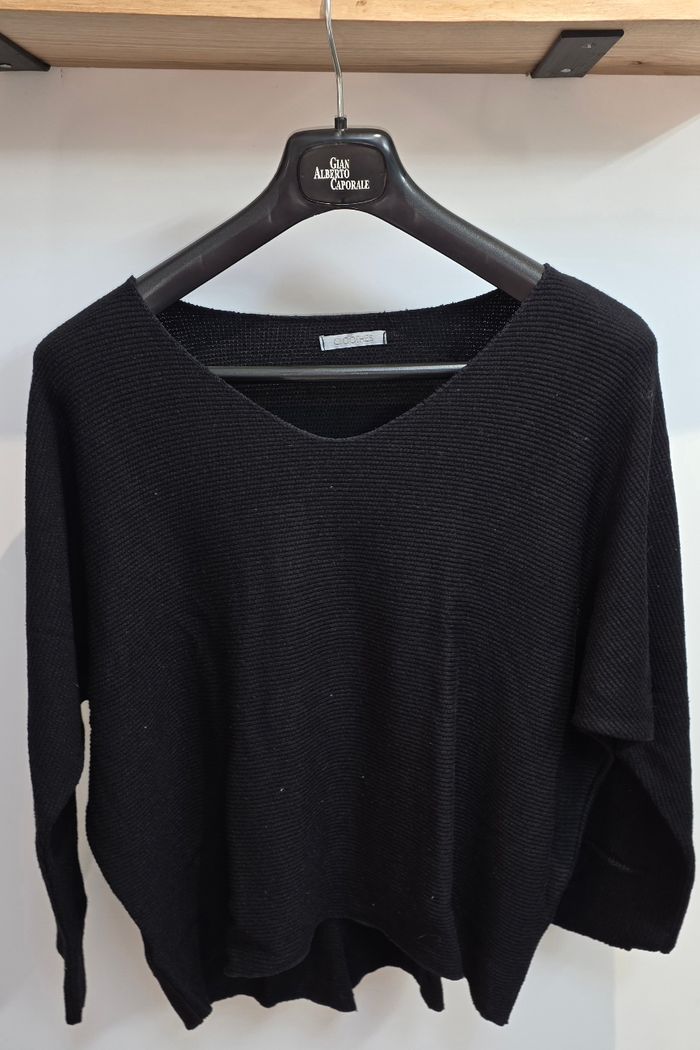 Pull laine noir L