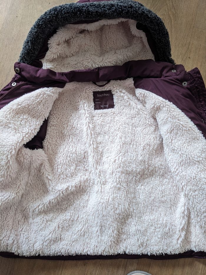 Manteau chaud fille 36 mois bout chou monoprix - photo numéro 2