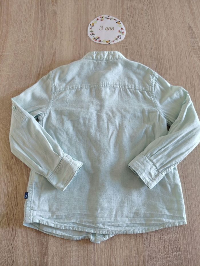 Chemise vert d'eau 3 ans okaidi - photo numéro 2