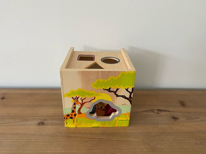 Boîte à formes en bois motifs savane - photo numéro 2