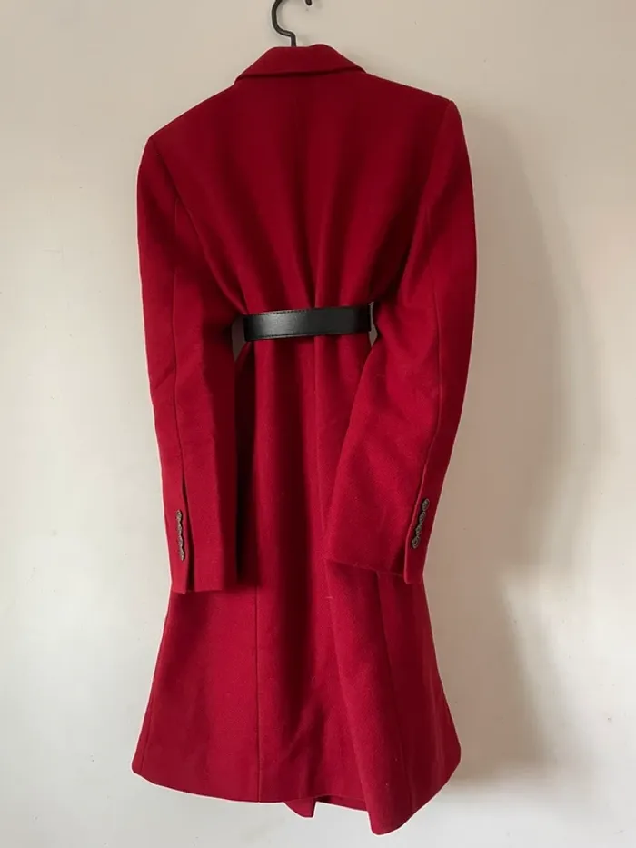 Manteau en laine Zara collection manteco à boutonnage croisé taille M - photo numéro 14