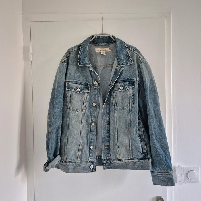 Veste en jean en excellent état bleu délavé - H&M Logg- Taille M : 38 - 40