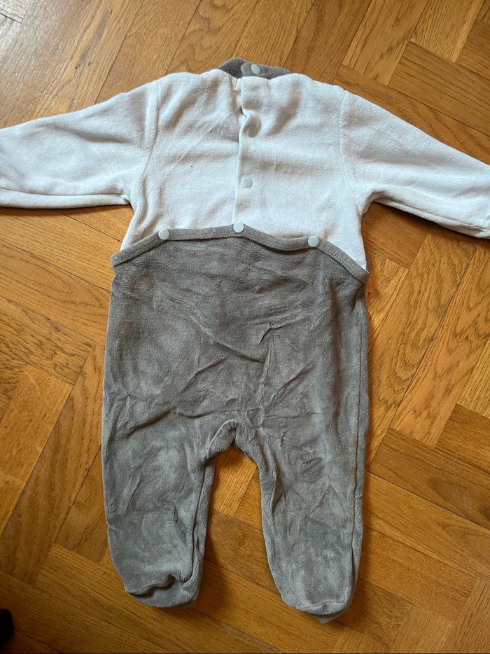 Pyjama Tiassaia 3 mois Bleu ciel / gris chaton - photo numéro 3