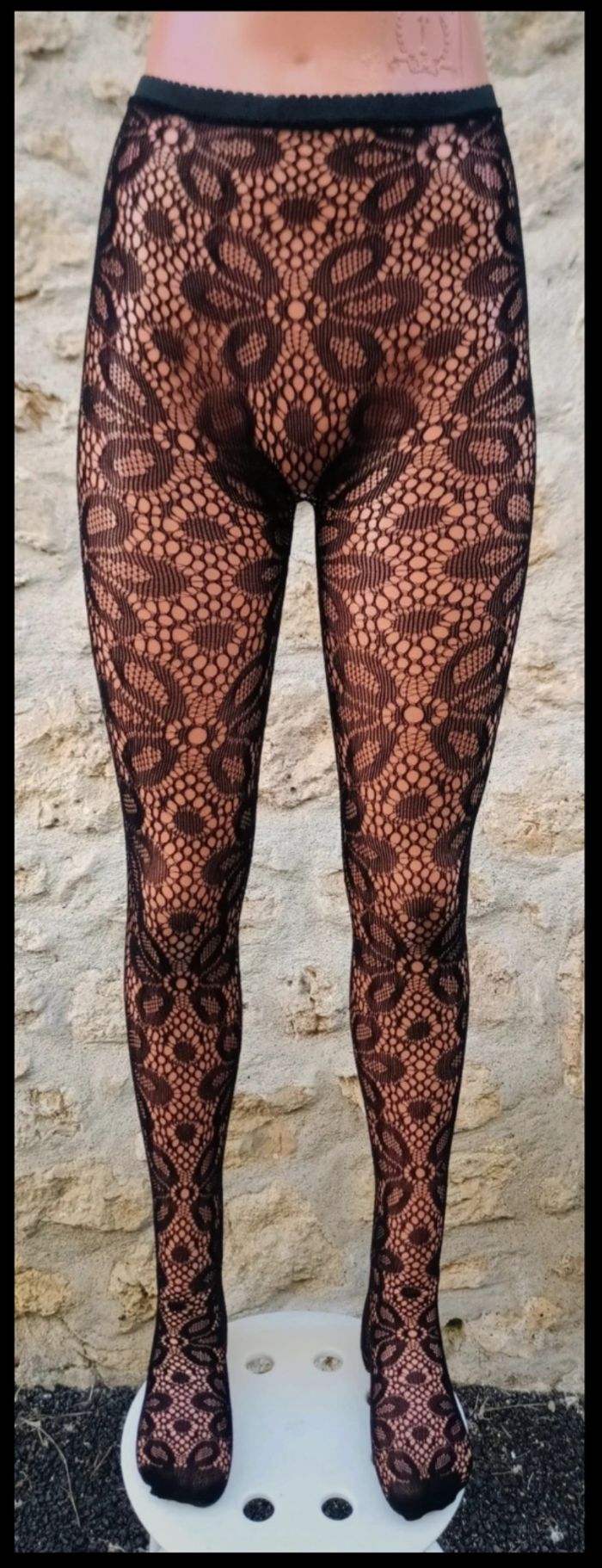 Collant résille motif fantaisie - photo numéro 2