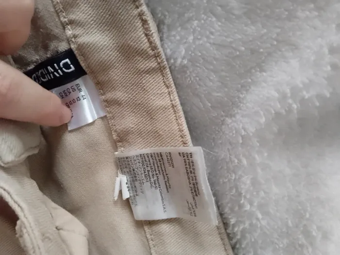 Pantalon jean Large beige taille 44 - photo numéro 4