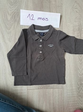 Polo 12 mois manches longues