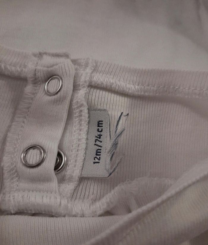 Tee-shirt blanc 12 mois - photo numéro 4