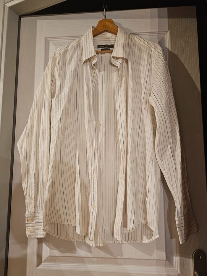 Chemise Jules blanc rayé