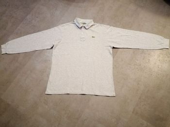 Polo gris clair manches longues Taille 6 Lacoste