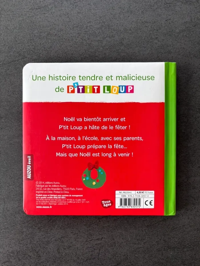 Livre - Auzou Éveil - P’tit Loup prépare Noël - photo numéro 2