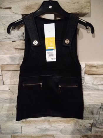 Robe noir imitation cuir  neuve