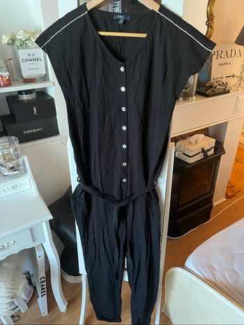 Combinaison pantalon manches courtes noire Kiabi eco conception T.S TBE 🖤