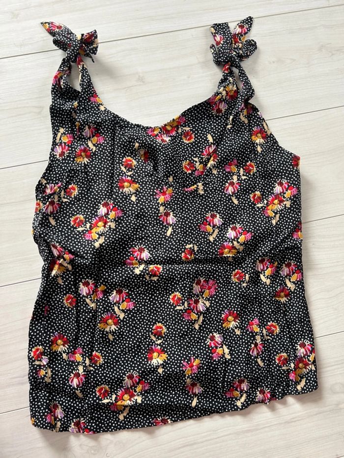 Top Orta Mathilde fleurs vintage T. L - photo numéro 4