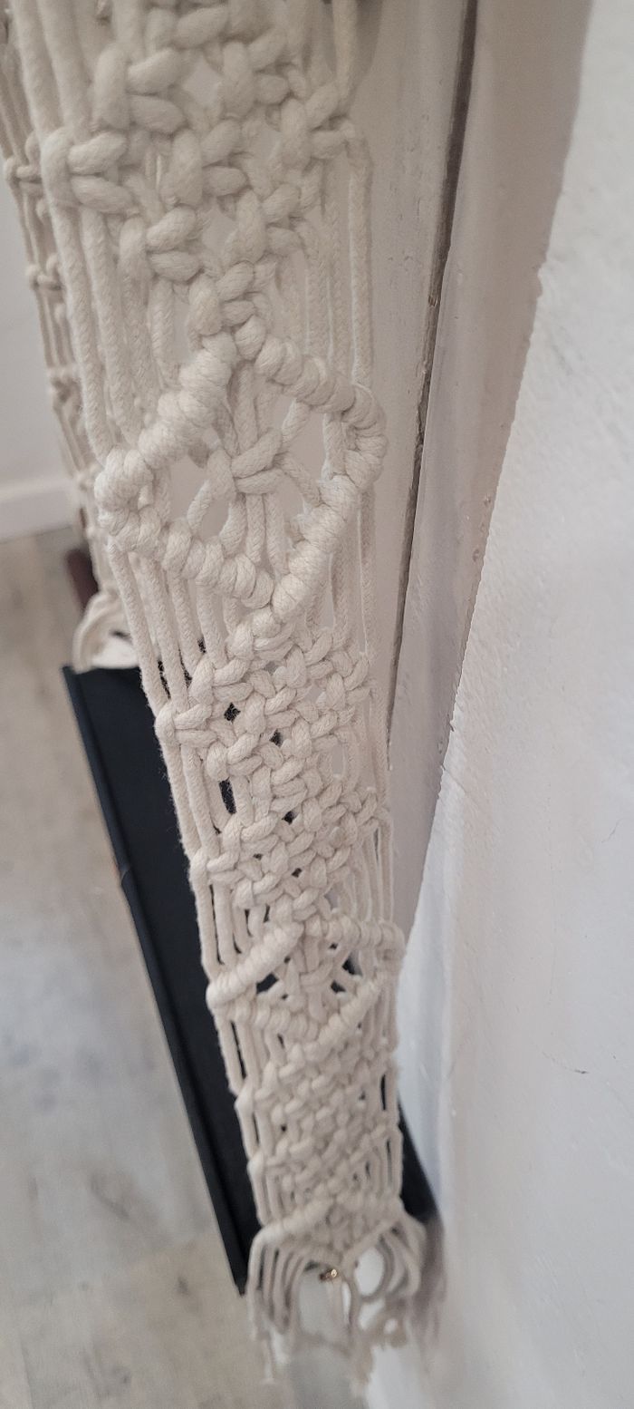 Sac demi lune bambou et macramé Neuf - photo numéro 8