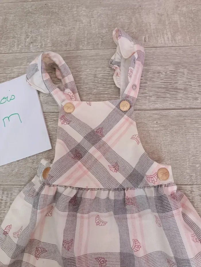 Robe salopette Lili gaufrette 18 mois 80 cm - photo numéro 2