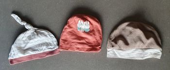 Lot de 3 bonnets de naissance