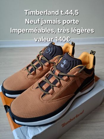 Timberland t.44,5 Imperméables, Neuf jamais porte, légères, valeur 140euro
