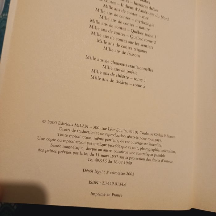 Livre mille ans de contes classiques - photo numéro 3