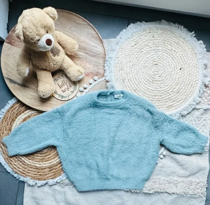 Pull vert menthe JBC 18 mois 80 cm
