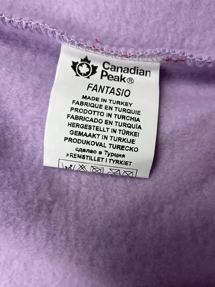 Veste à capuche Zippé / écouteur intégré - Canadian Peak - Couleur Rose Logo Blanc - Taille S femme - photo numéro 4