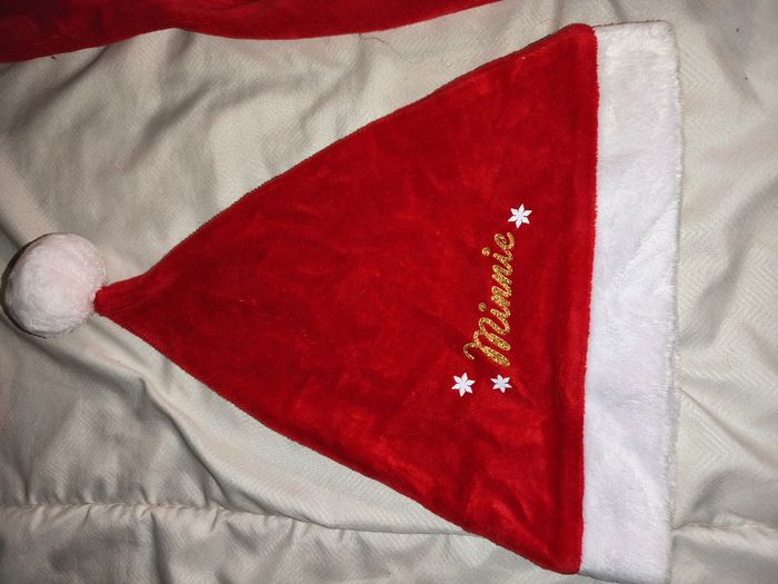 Ensemble lot bonnet pyjama père Noël Minnie - photo numéro 2